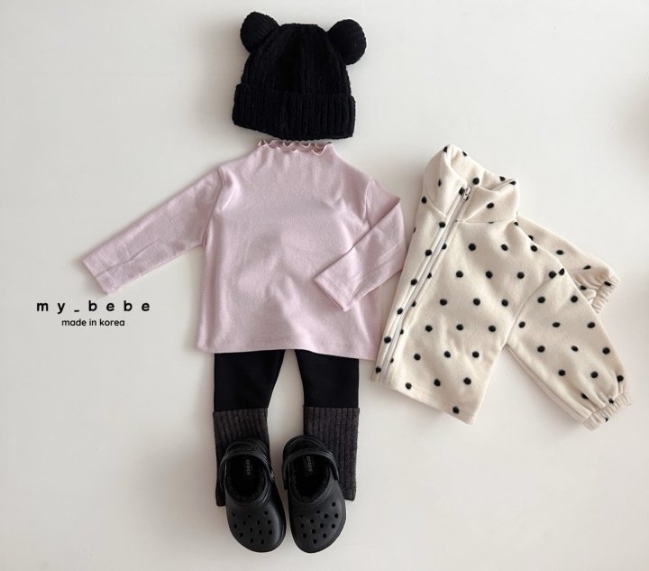 My Bebe - Korean Baby Fashion - #babywear - Wool Half Turtleneck Tee - 11