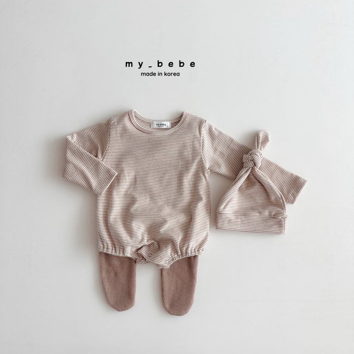 My Bebe - Korean Baby Fashion - #onlinebabyboutique - Chubby Suit Set (Suit + Bonnet Set) - 8