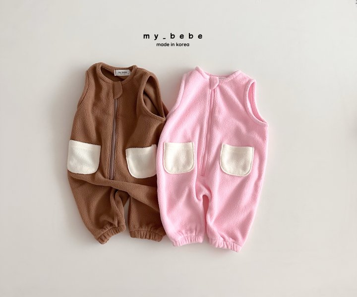 My Bebe - Korean Baby Fashion - #babywear - Fleece Overalls - 4