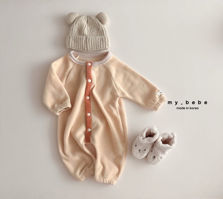 My Bebe - Korean Baby Fashion - #onlinebabyshop - Snap Fleece Bodysuit - 6