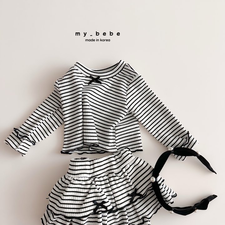 My Bebe - Korean Baby Fashion - #onlinebabyshop - Tiered Frill Bootcut Pants - 10