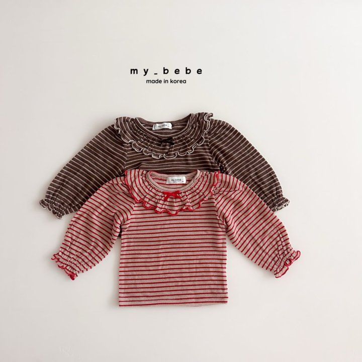 My Bebe - Korean Baby Fashion - #onlinebabyshop - Merry Wool Frill Tee