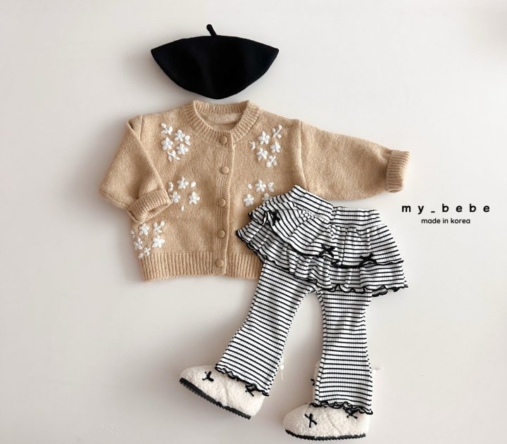 My Bebe - Korean Baby Fashion - #smilingbaby - Floral Embroidered Cardigan - 7