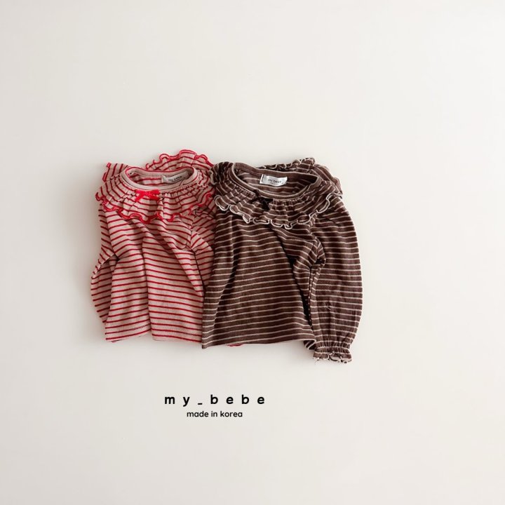 My Bebe - Korean Baby Fashion - #smilingbaby - Merry Wool Frill Tee - 2