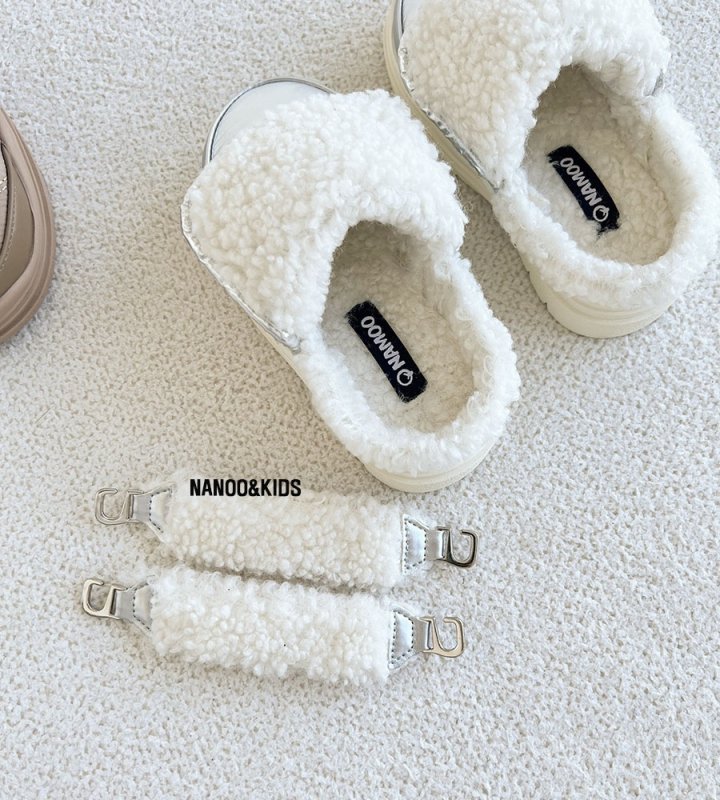 Namoo & Kids - Korean Children Fashion - #Kfashion4kids - Chestnut Padding Mules Slip-on (Detachable Band) - 12