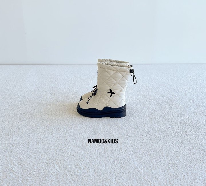 Namoo & Kids - Korean Children Fashion - #childofig - Popcorn Ribbon Padding Boots - 7