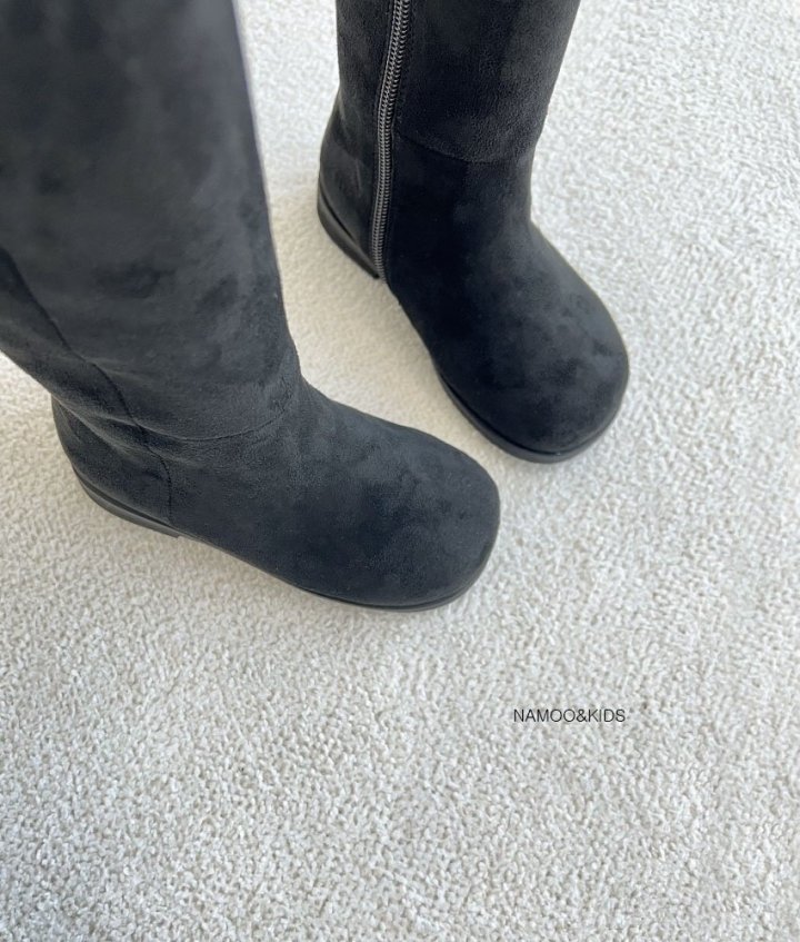 Namoo & Kids - Korean Children Fashion - #prettylittlegirls - Wavy Suede Long Boots (Fleece Lining) - 4