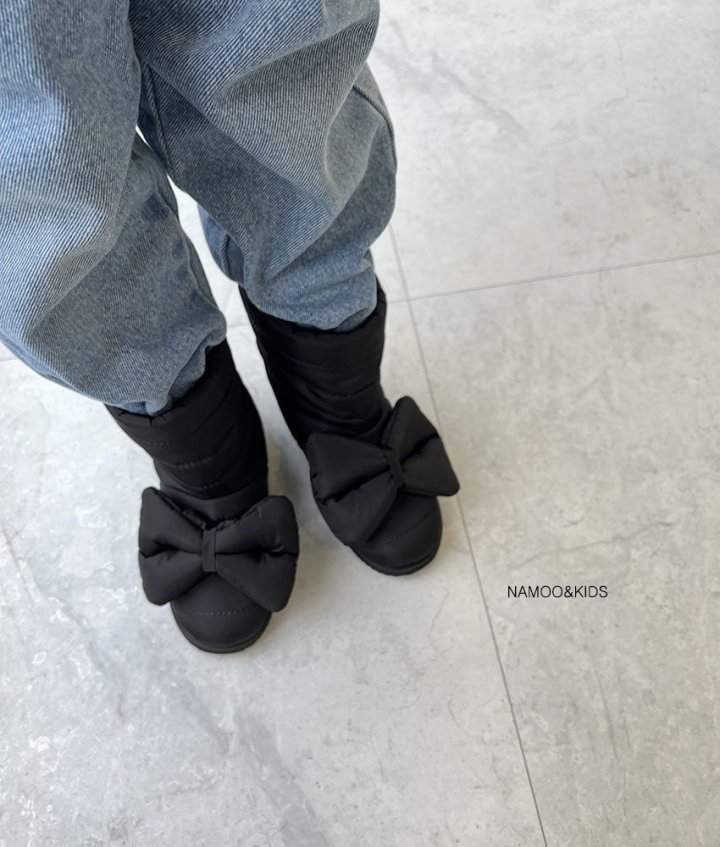 Namoo & Kids - Korean Children Fashion - #childofig - Rico Ribbon Padding Boots - 4