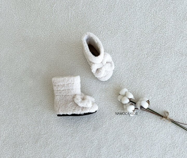 Namoo & Kids - Korean Children Fashion - #childrensboutique - Romi Ribbon Fuzzy Boots - 3