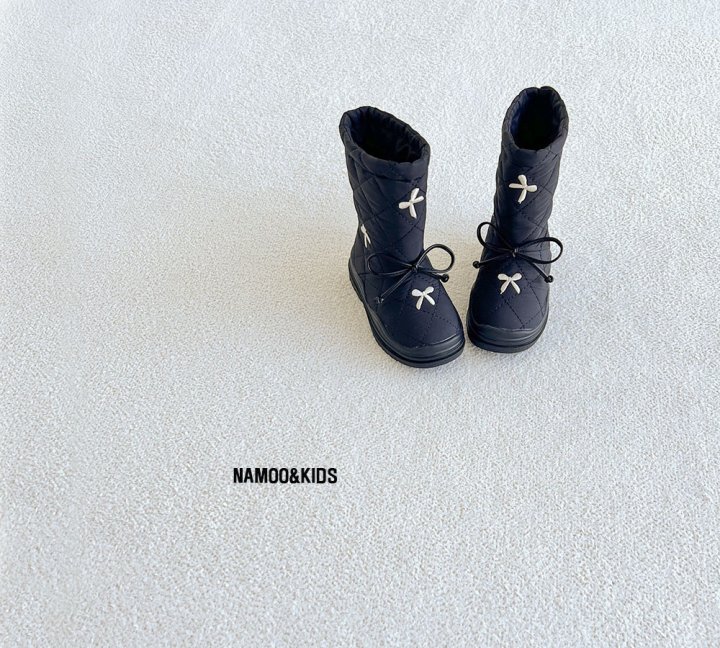 Namoo & Kids - Korean Children Fashion - #designkidswear - Popcorn Ribbon Padding Boots - 9