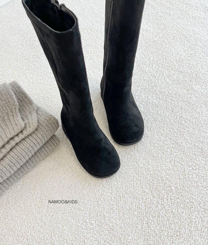 Namoo & Kids - Korean Children Fashion - #designkidswear - Wavy Suede Long Boots (Fleece Lining) - 7
