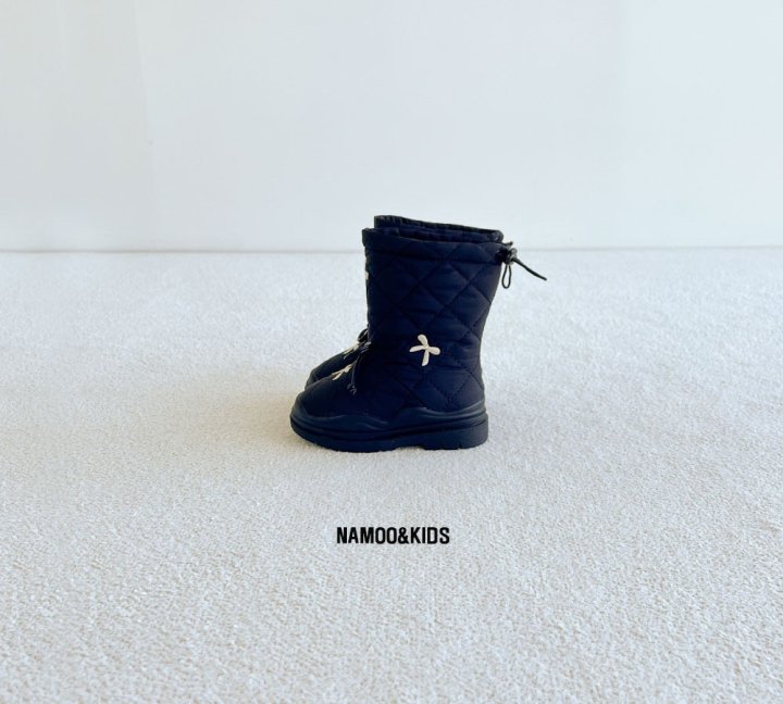 Namoo & Kids - Korean Children Fashion - #discoveringself - Popcorn Ribbon Padding Boots - 10