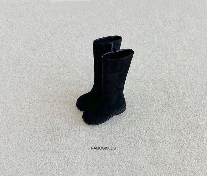 Namoo & Kids - Korean Children Fashion - #discoveringself - Wavy Suede Long Boots (Fleece Lining) - 8