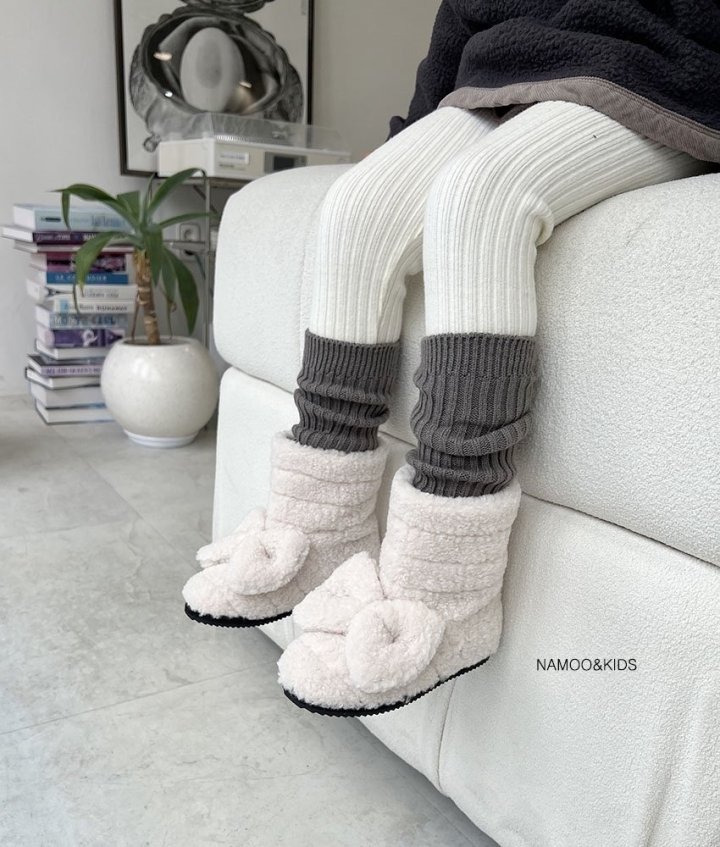 Namoo & Kids - Korean Children Fashion - #discoveringself - Romi Ribbon Fuzzy Boots - 5