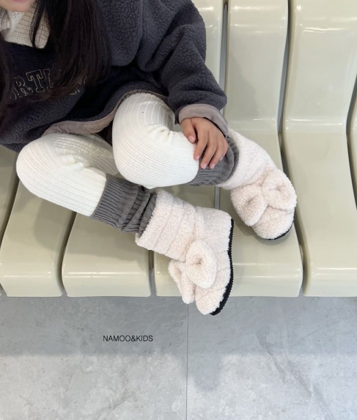 Namoo & Kids - Korean Children Fashion - #fashionkids - Romi Ribbon Fuzzy Boots - 6