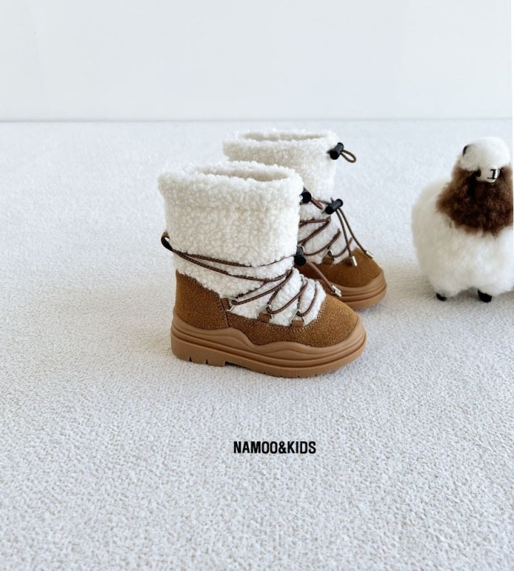 Namoo & Kids - Korean Children Fashion - #kidsshorts - Kkomi Fleece Ugg Boots - 6