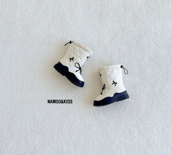Namoo & Kids - Korean Children Fashion - #littlefashionista - Popcorn Ribbon Padding Boots - 2