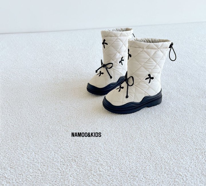 Namoo & Kids - Korean Children Fashion - #magicofchildhood - Popcorn Ribbon Padding Boots - 3