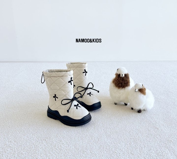 Namoo & Kids - Korean Children Fashion - #prettylittlegirls - Popcorn Ribbon Padding Boots - 5