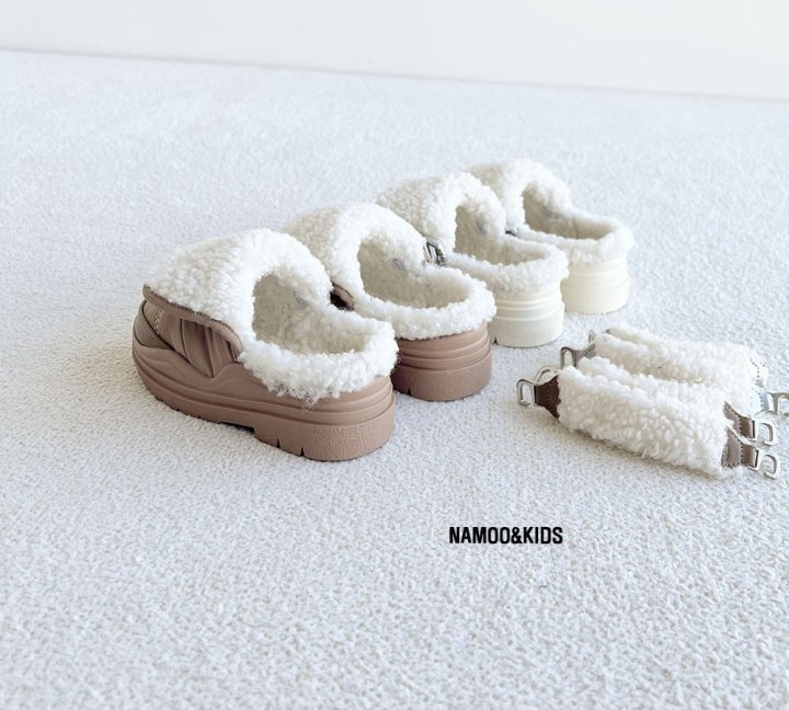 Namoo & Kids - Korean Children Fashion - #prettylittlegirls - Chestnut Padding Mules Slip-on (Detachable Band) - 2