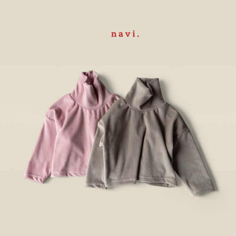 Navi - Korean Children Fashion - #Kfashion4kids - Mink Turtleneck Tee - 10