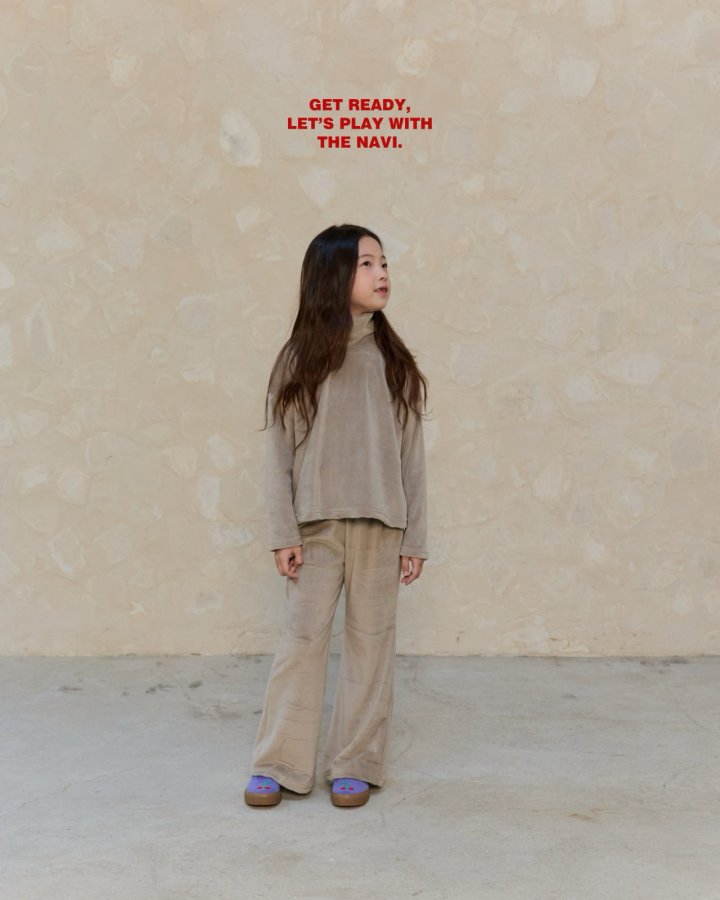 Navi - Korean Children Fashion - #childofig - Mink Turtleneck Tee - 2