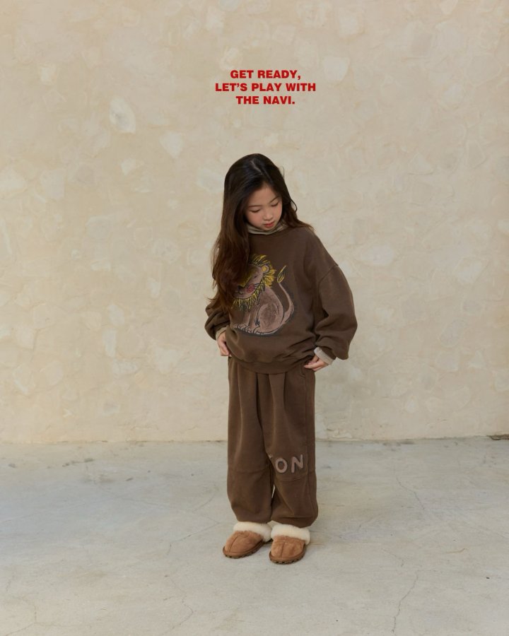 Navi - Korean Children Fashion - #childrensboutique - Lion Sweatshirt - 2