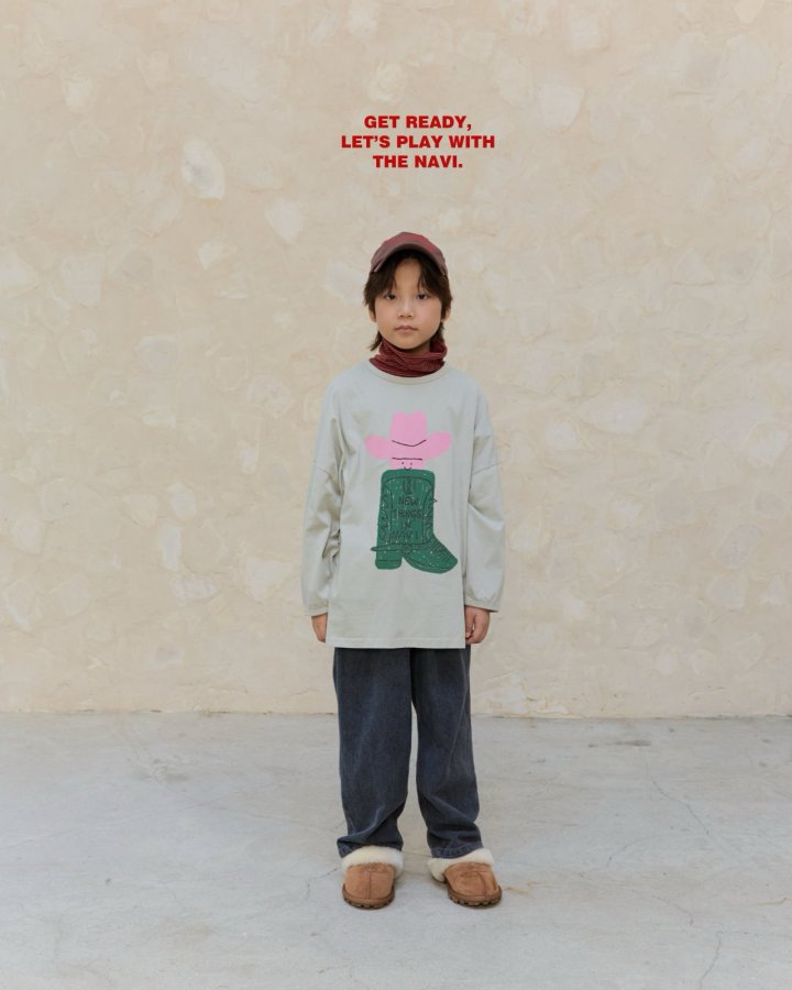 Navi - Korean Children Fashion - #designkidswear - Boots Long Tee - 9