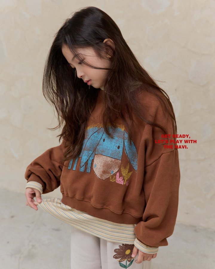 Navi - Korean Children Fashion - #designkidswear - Cow Crop Sweatshirt - 5
