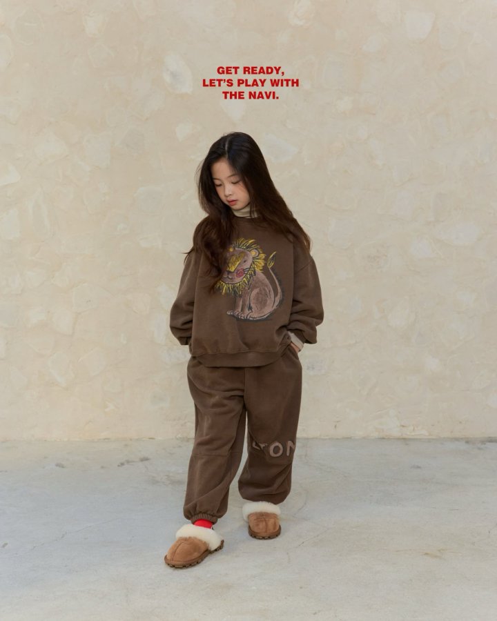 Navi - Korean Children Fashion - #fashionkids - Lion Sweatshirt - 5