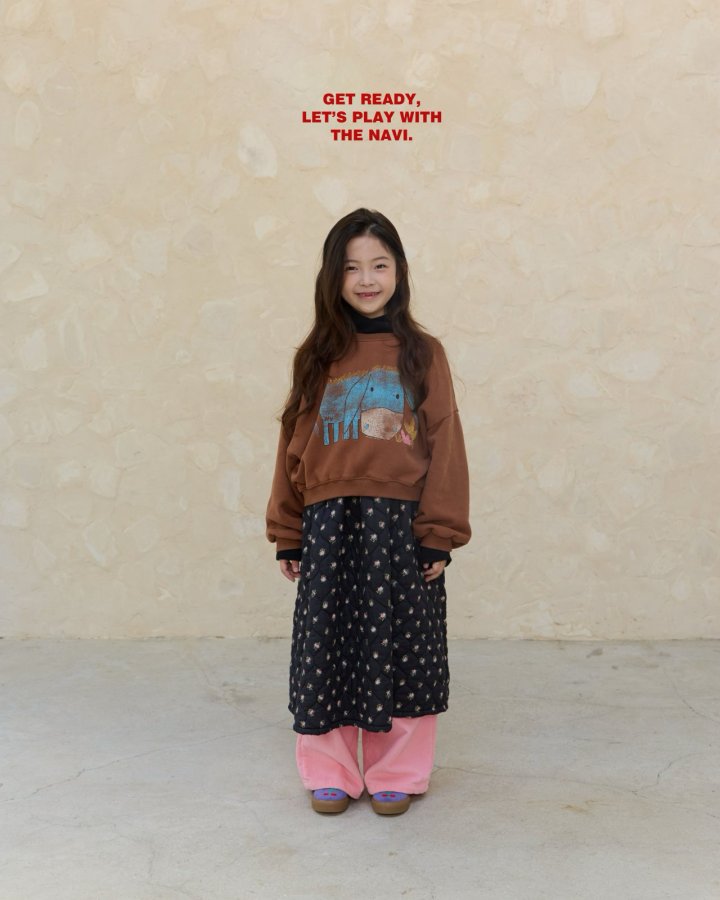 Navi - Korean Children Fashion - #fashionkids - Cow Crop Sweatshirt - 7
