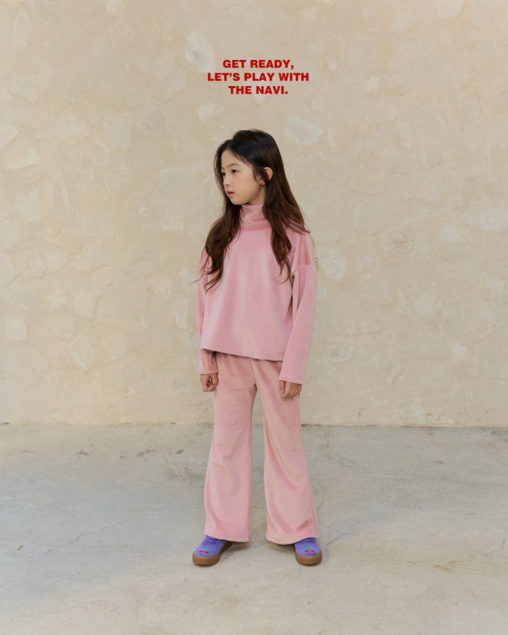 Navi - Korean Children Fashion - #kidsshorts - Mink Turtleneck Tee - 7
