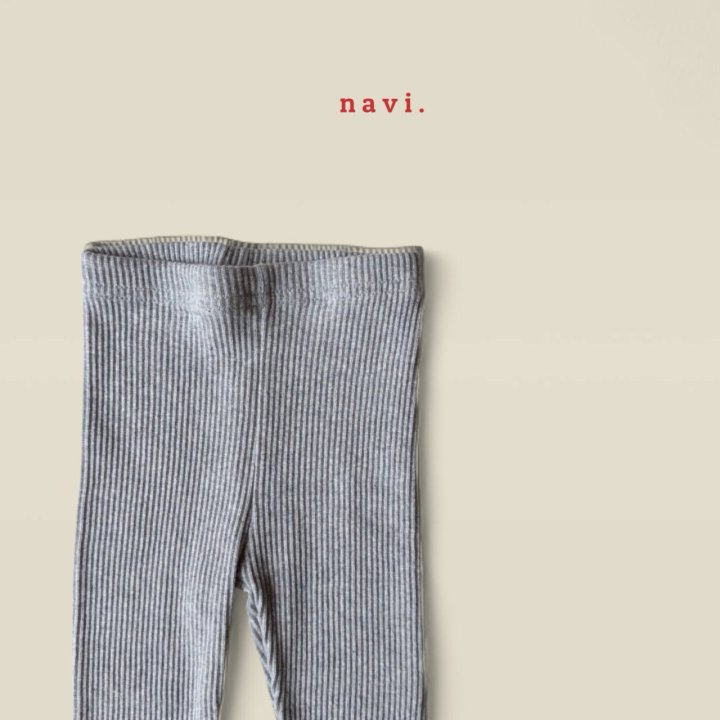 Navi - Korean Children Fashion - #kidsshorts - Ribbed Leggings - 4