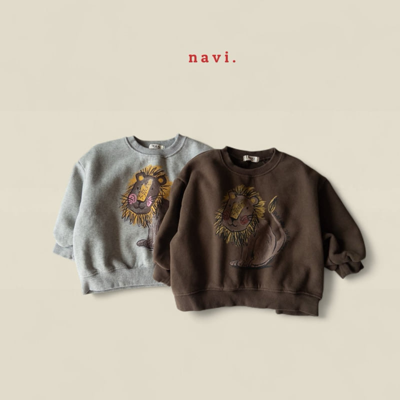 Navi - Korean Children Fashion - #littlefashionista - Lion Sweatshirt - 10