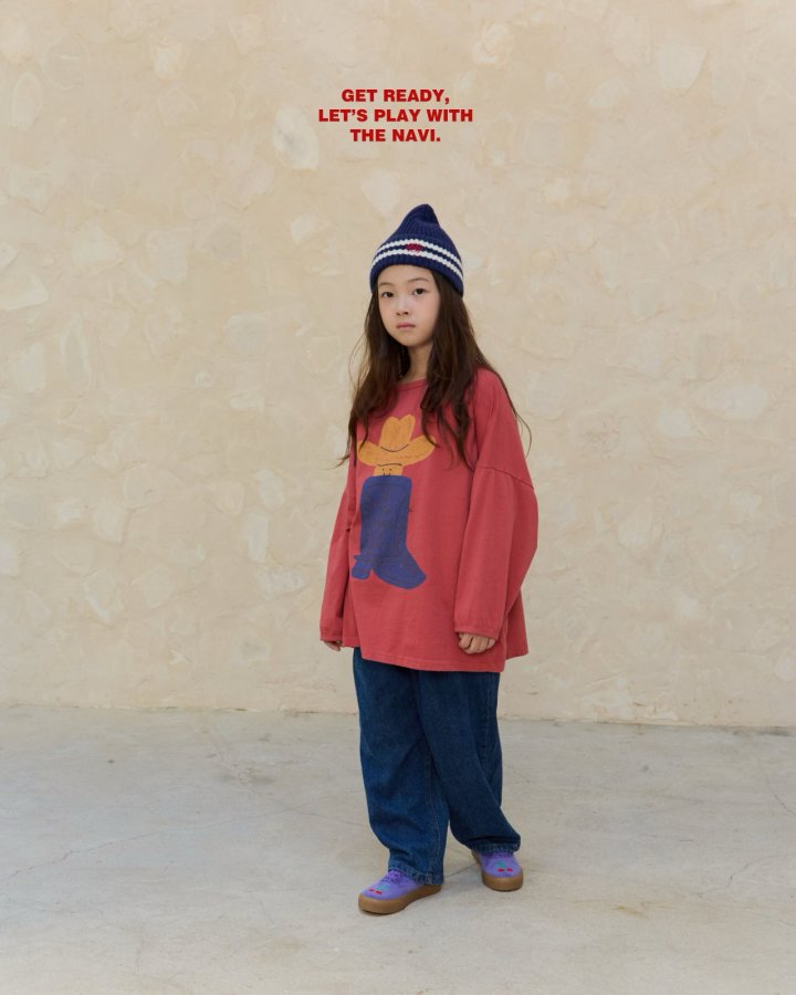 Navi - Korean Children Fashion - #littlefashionista - Boots Long Tee - 2