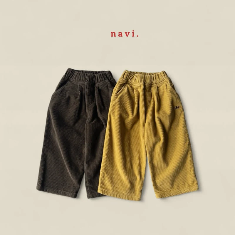 Navi - Korean Children Fashion - #todddlerfashion - High Corduroy Pants - 10