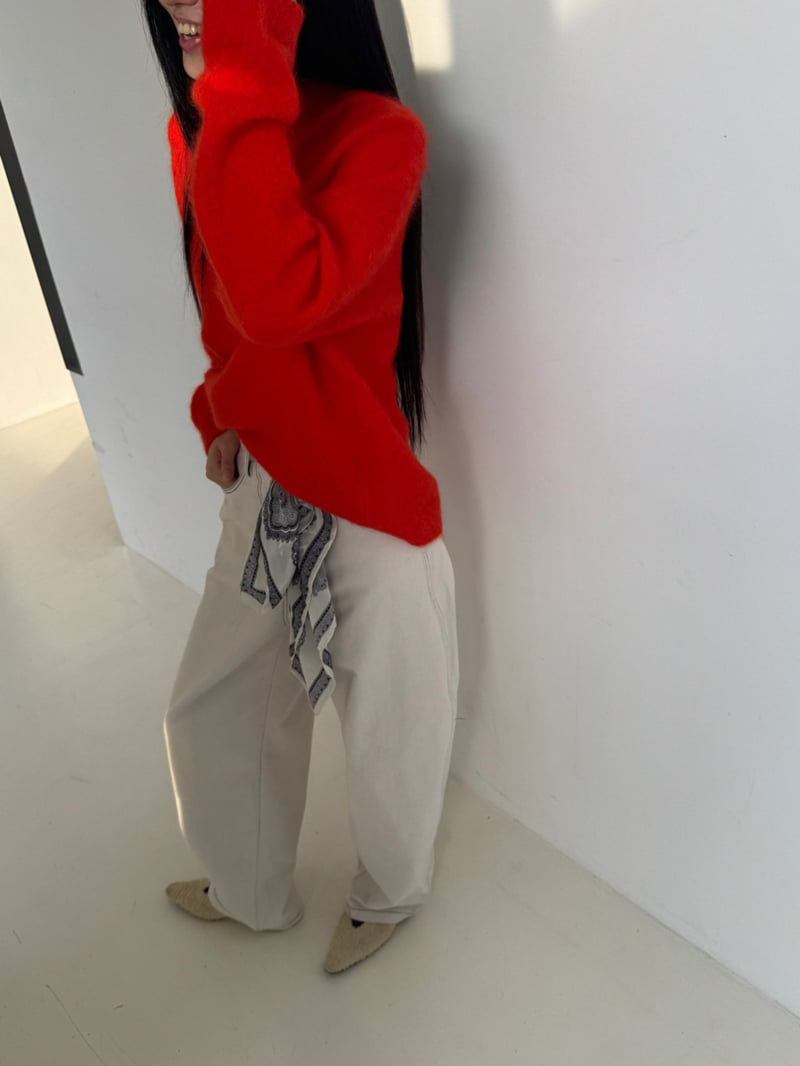 Neroli36 - Korean Women Fashion - #pursuepretty - H Curve Stitch Pants - 7