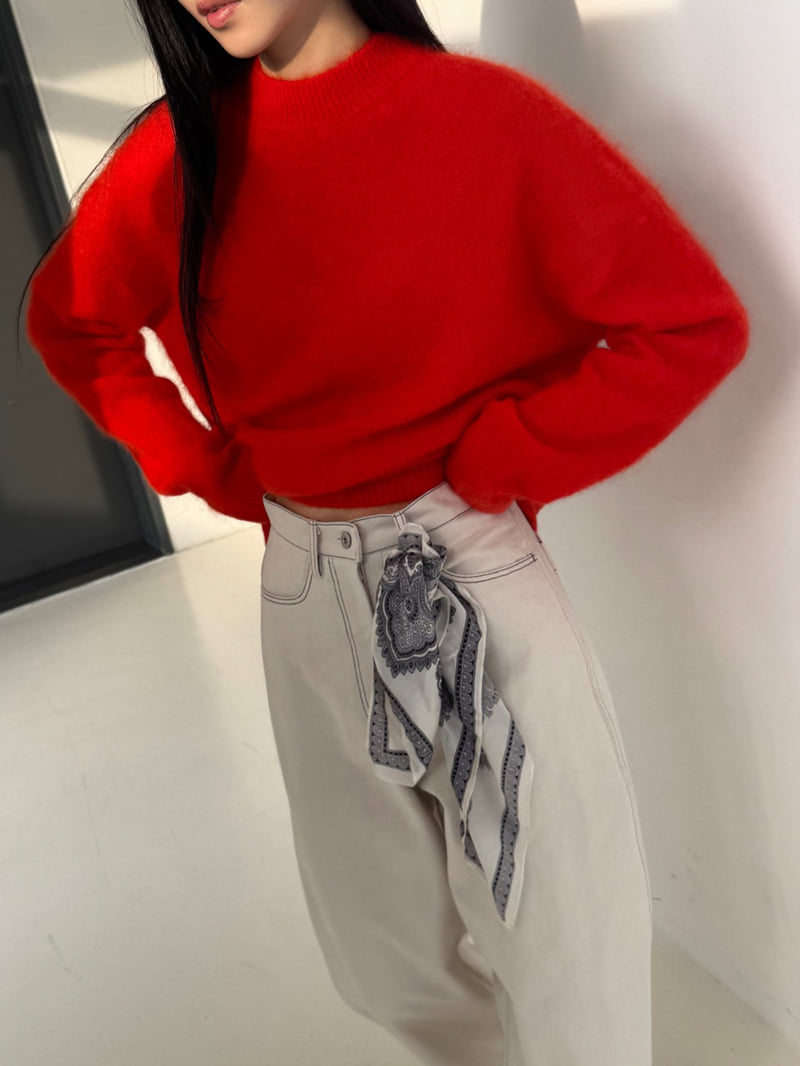Neroli36 - Korean Women Fashion - #restrostyle - H Curve Stitch Pants - 8