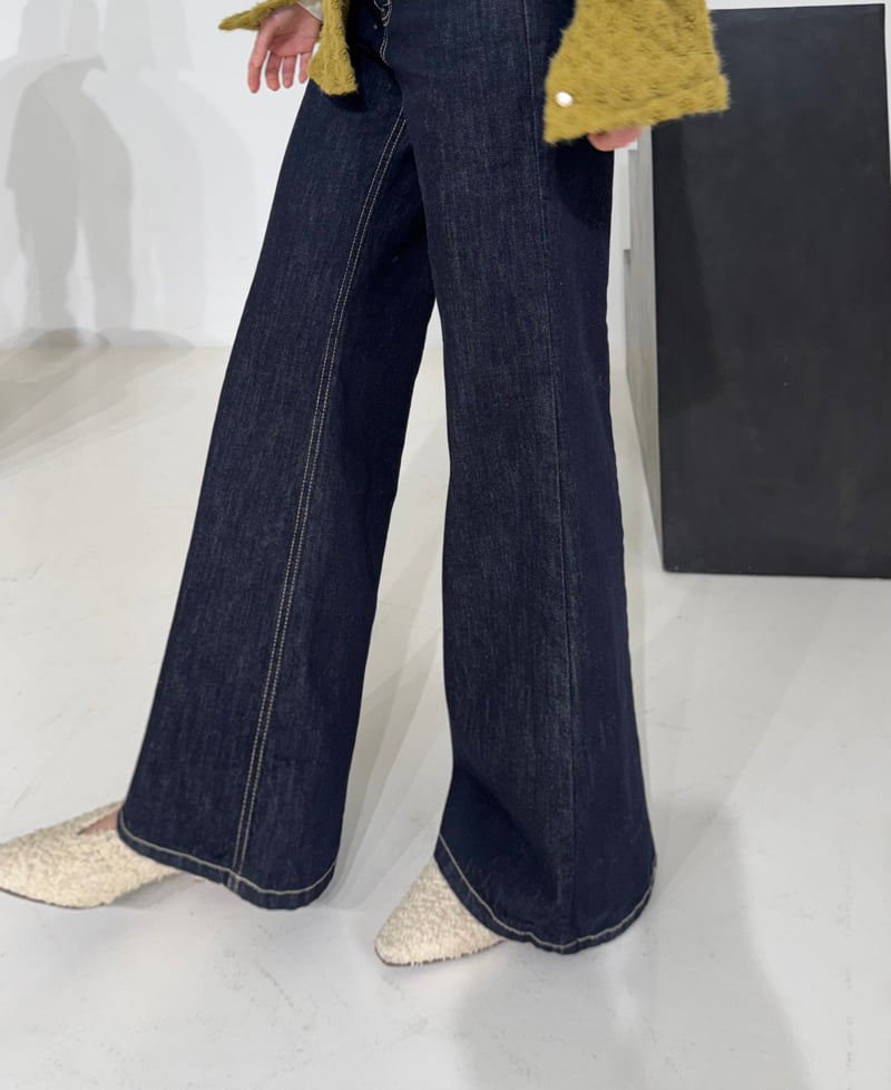 Neroli36 - Korean Women Fashion - #shopsmall - Indigo Bootcut Denim Pants - 7