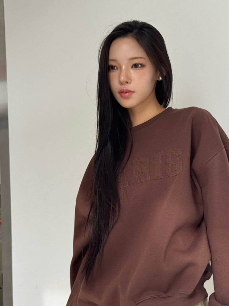 Neroli36 - Korean Women Fashion - #vintageinspired - Paris Patch Sweatshirt - 8