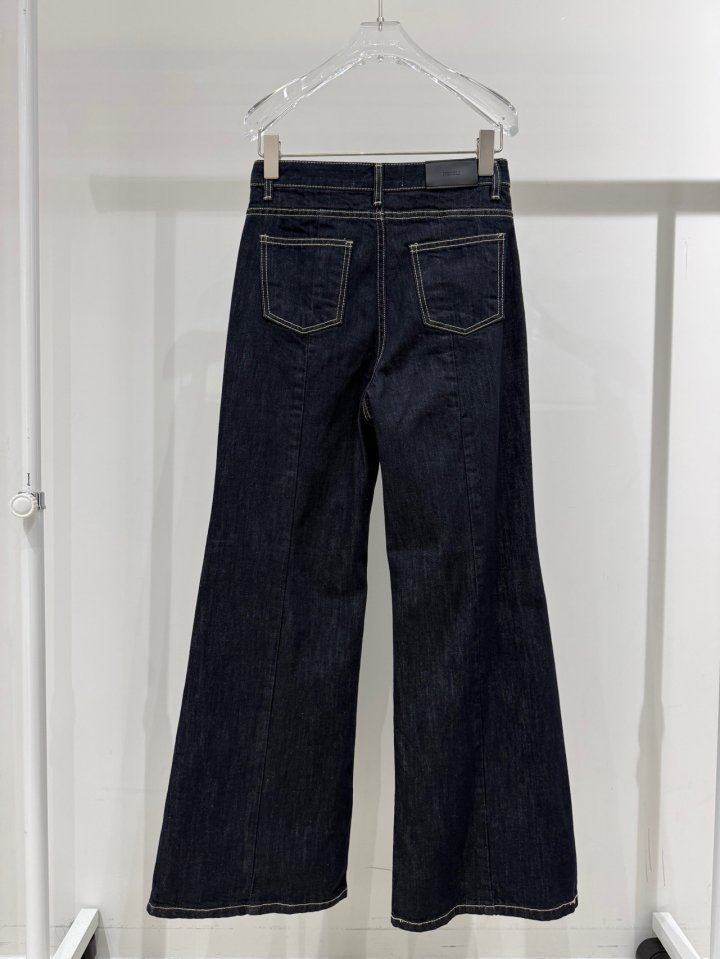Neroli36 - Korean Women Fashion - #vintageinspired - Indigo Bootcut Denim Pants - 2