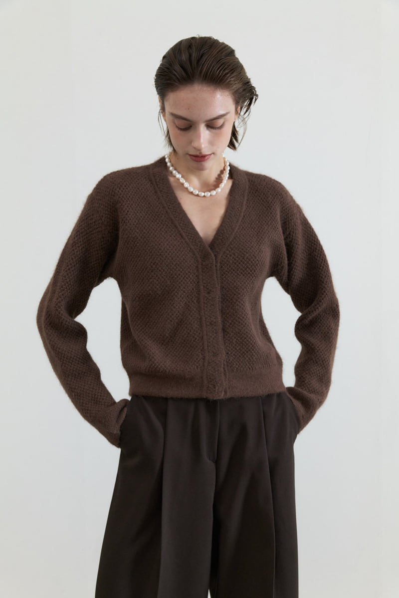 Neroli36 - Korean Women Fashion - #vintagekidsstyle - M Waffle Knit Cardigan - 7