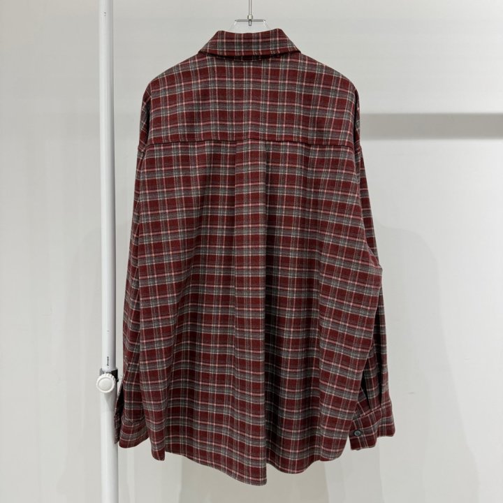 Neroli36 - Korean Women Fashion - #womensfashion - Mocha Check Boxy Shirt - 3