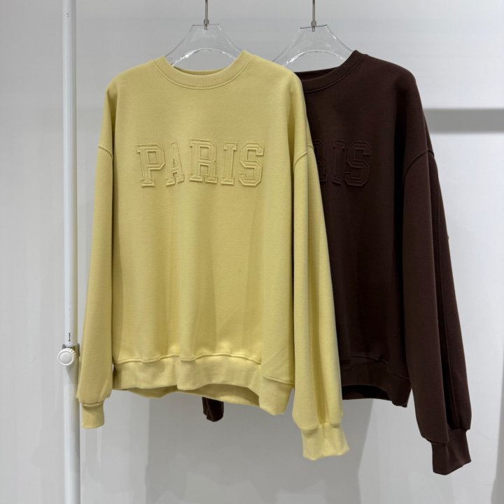 Neroli36 - Korean Women Fashion - #womensfashion - Paris Patch Sweatshirt