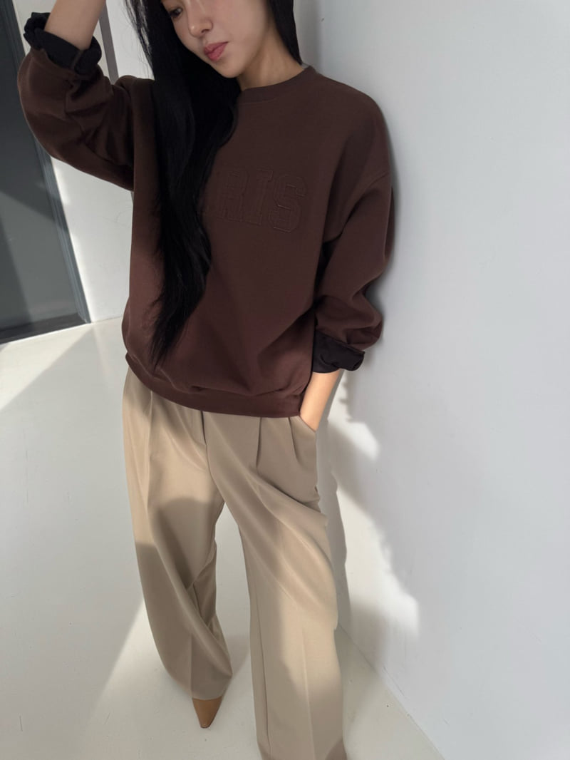 Neroli36 - Korean Women Fashion - #womensfashion - Paris Patch Sweatshirt - 7