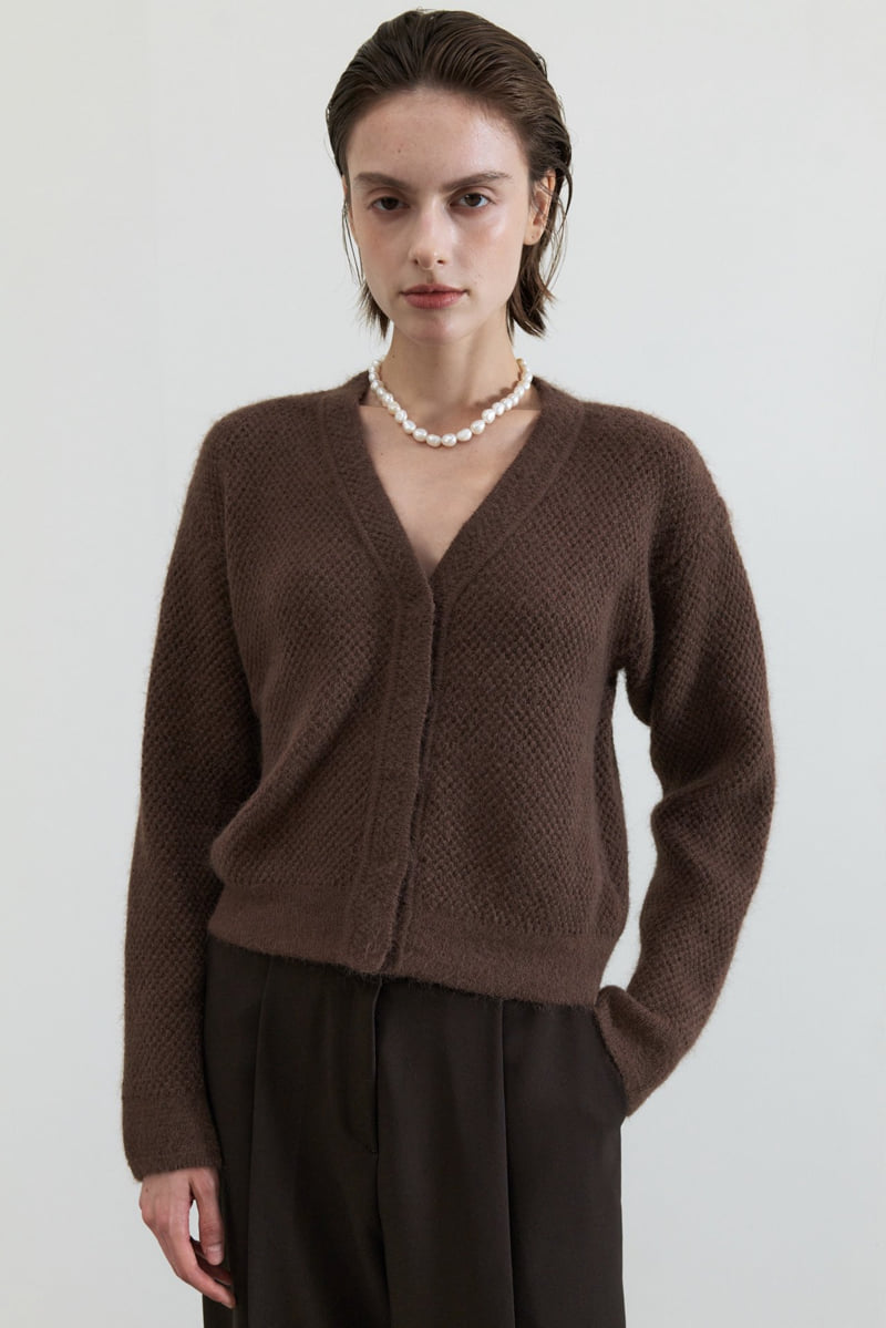 Neroli36 - Korean Women Fashion - #womensfashion - M Waffle Knit Cardigan - 5
