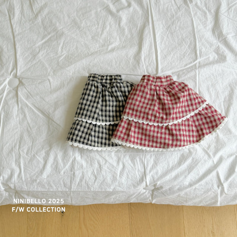 Ninibello - Korean Children Fashion - #Kfashion4kids - Cozy Check Skirt - 7