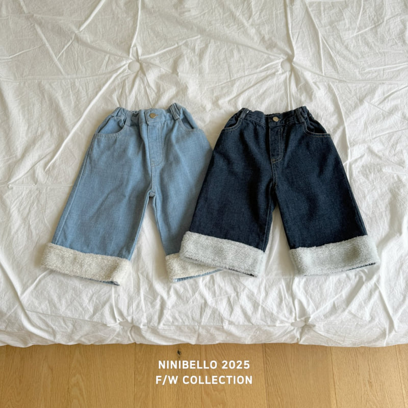 Ninibello - Korean Children Fashion - #Kfashion4kids - Fleece Pocket Denim - 3