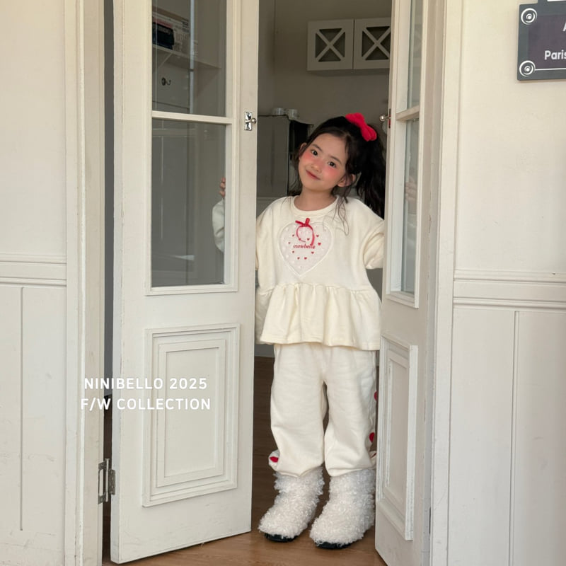 Ninibello - Korean Children Fashion - #Kfashion4kids - Heart Embroidery Jogger Pants - 10