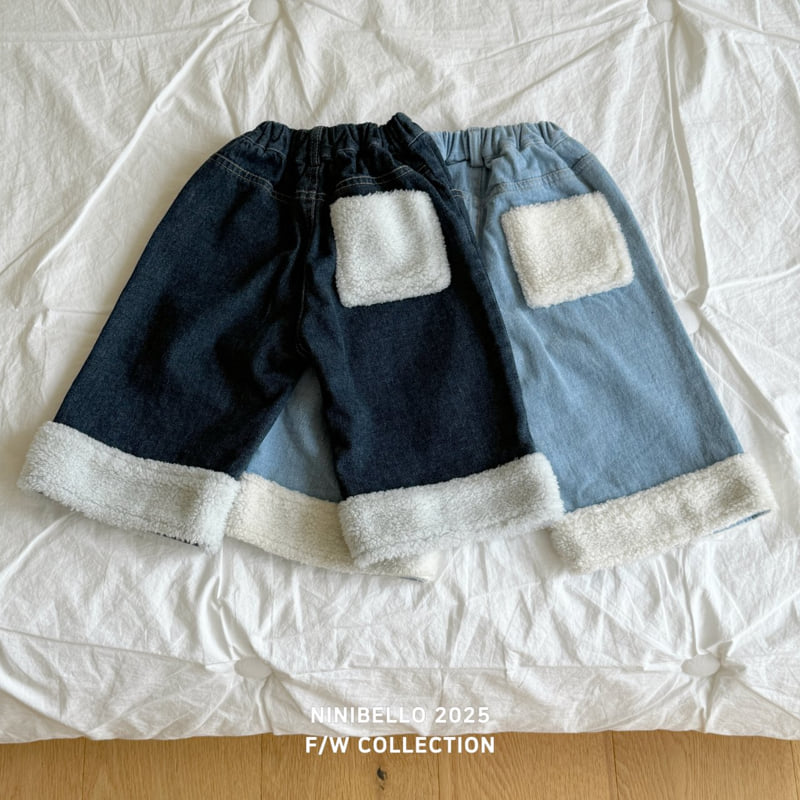 Ninibello - Korean Children Fashion - #childofig - Fleece Pocket Denim - 8